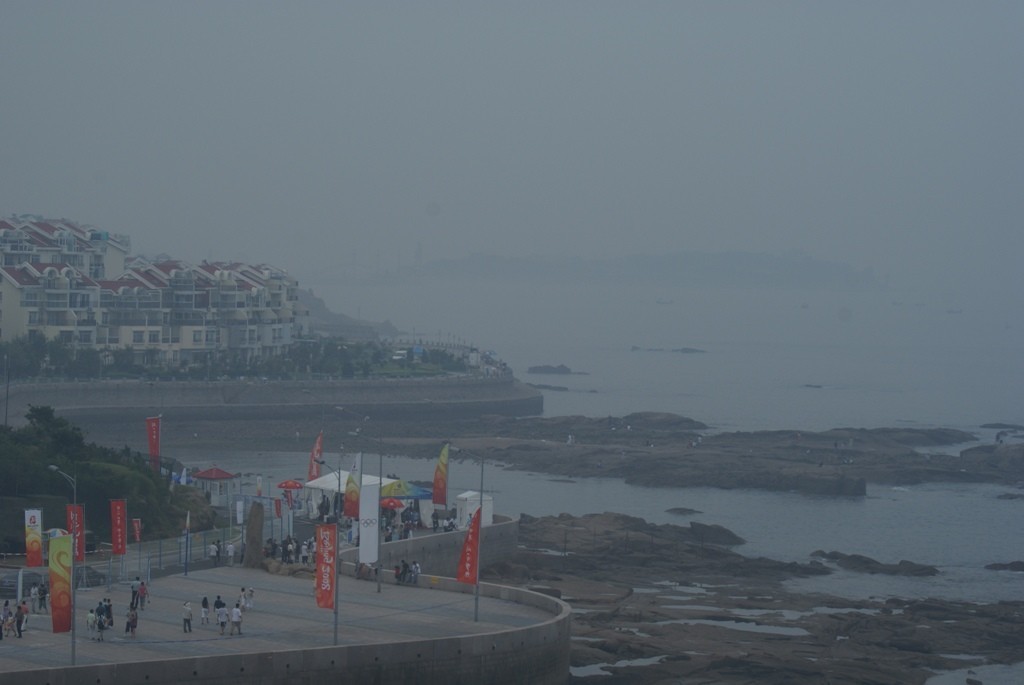 2008 Olympic Regatta - Qingdao - Day 6 - looking in an easterly direction onto Fushan Bay © Richard Gladwell www.photosport.co.nz