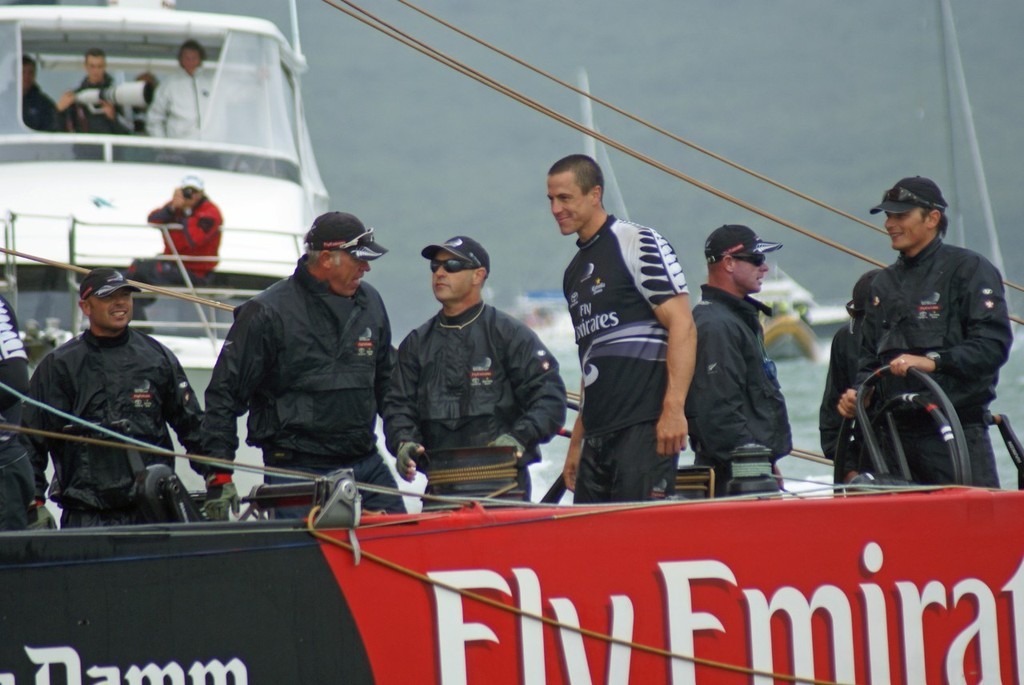 Hulking grinders are a thing of the past with the new average weight of 87.5kg for the six crew on board an AC50 © Richard Gladwell www.photosport.co.nz