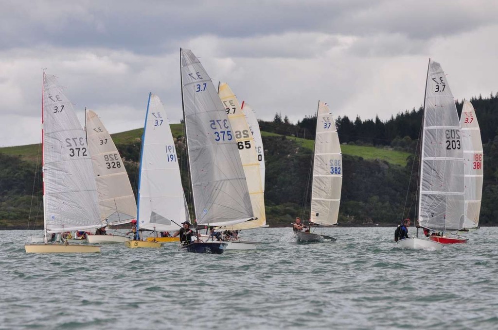 Part of the fleet gathered pre-start - 3.7 Class National Championship © Jarrod Cook