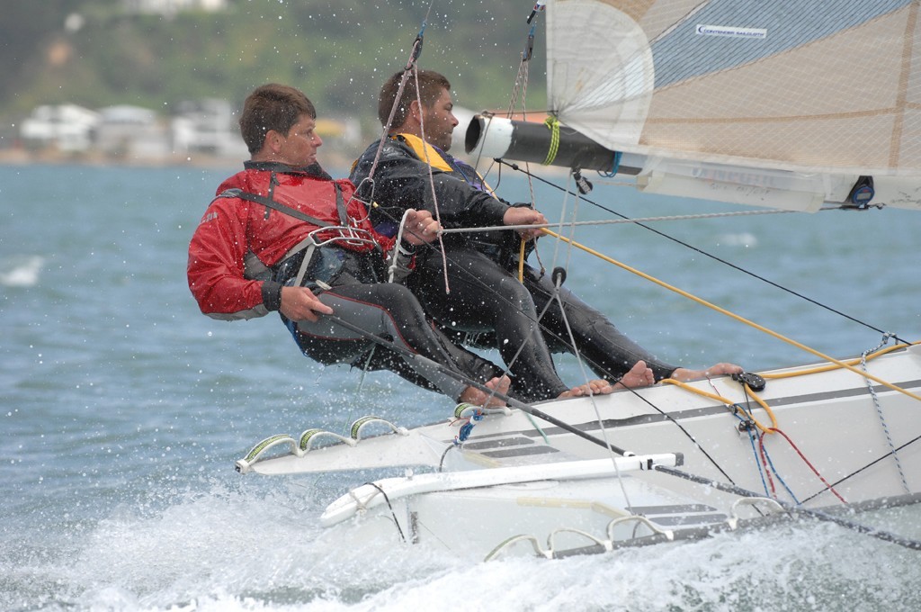 Nuplex (Alex Vallings and Jeremy Smith) in Race 7, 12ft Interdominion Championships, Worser Bay © Garrick Cameron http://www.studio5.co.nz/