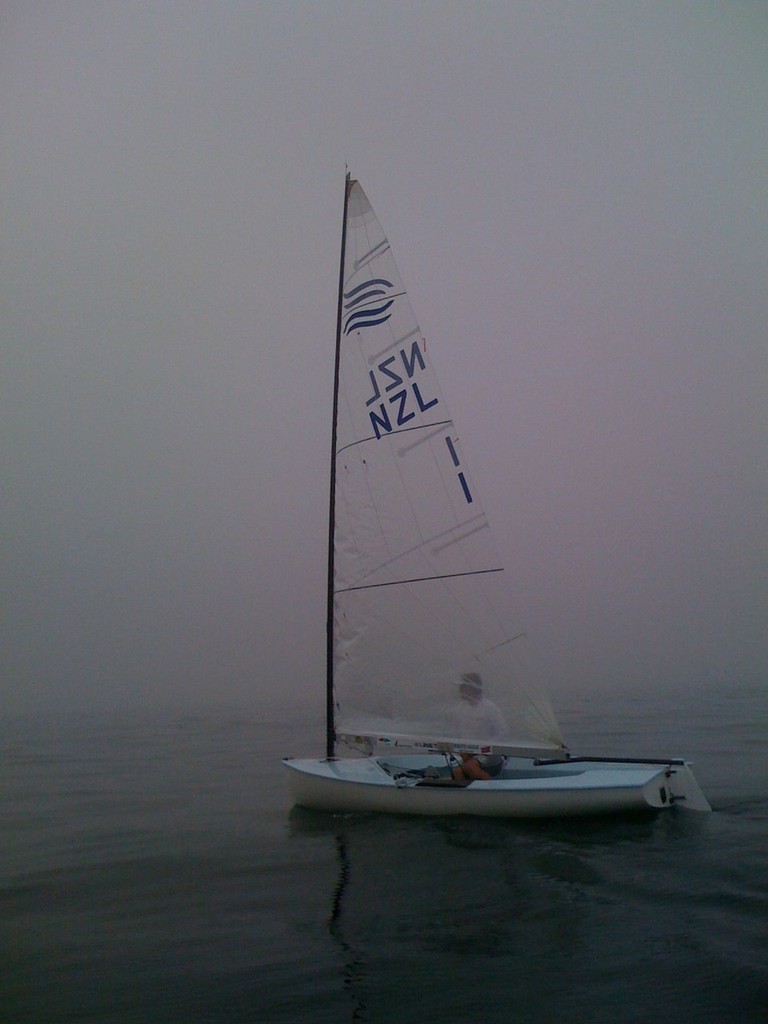Dan Slater&rsquo;s first training session off Qingdao photo copyright Dan Slater taken at  and featuring the  class