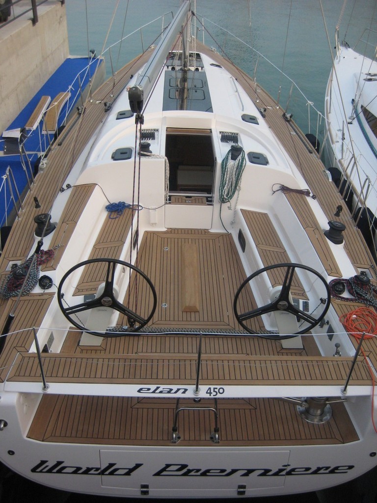 Elan 450 Premiere upper deck - Elan 450 Premiere at Genoa Boat Show photo copyright Elan http://www.navsail.com.au taken at  and featuring the  class