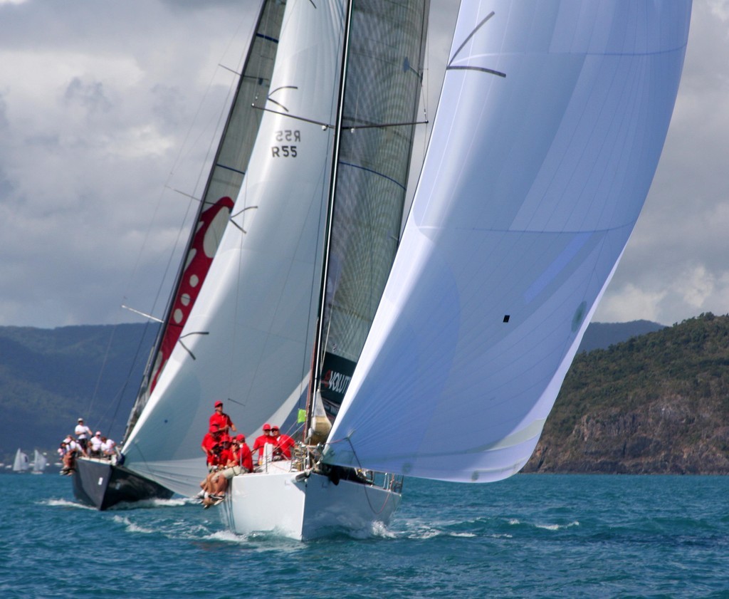 Evolution Racing leads Living Doll (IRC Racing). Day 6 Meridien Marinas Airlie Beach Race Week 2009  
 photo copyright Sail-World.com /AUS http://www.sail-world.com taken at  and featuring the  class