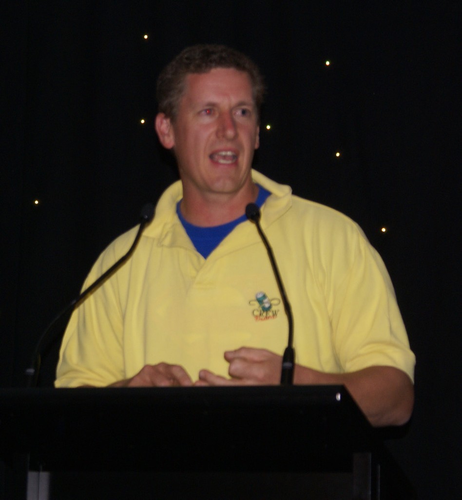 A strident John Forbes used his speech to make a lengthy attack on Yachting NZ during his speech at the Tornado Worlds Prizegiving photo copyright Richard Gladwell www.photosport.co.nz taken at  and featuring the  class