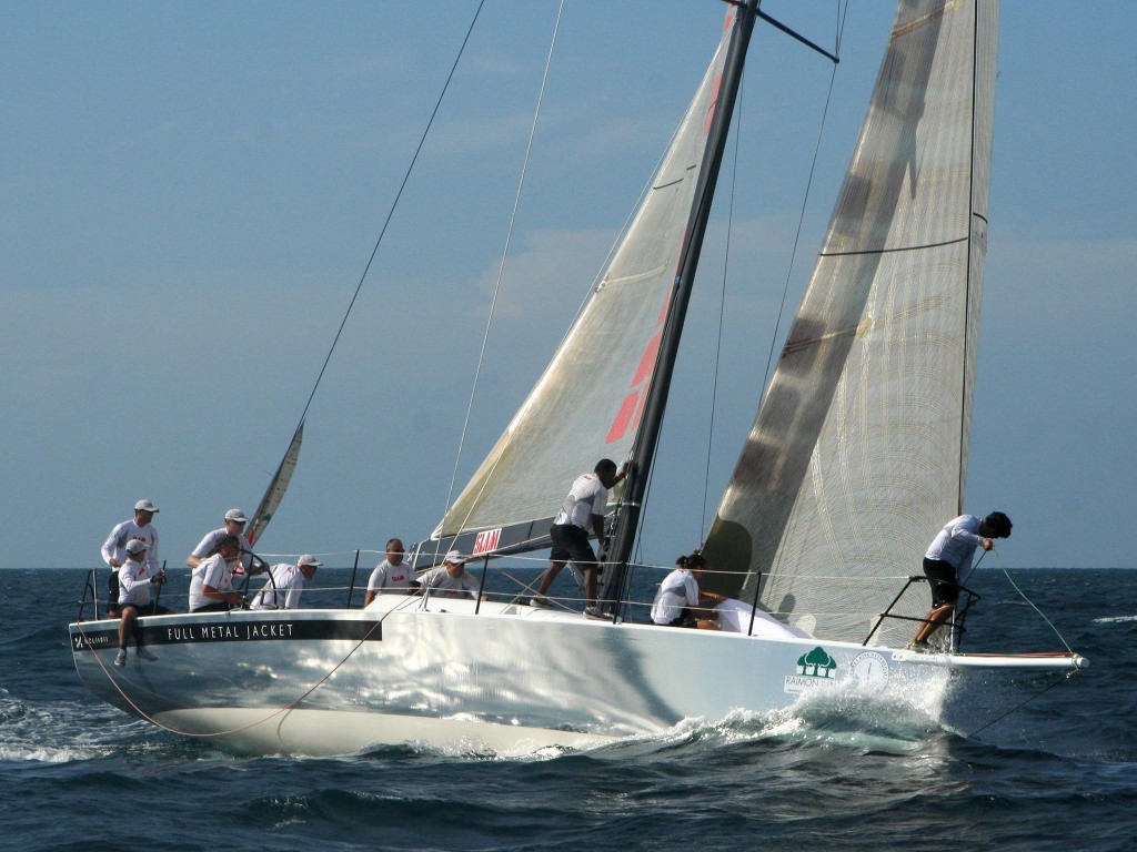 Full Metal Jacket on fire in Race 7 photo copyright Sail-World.com /AUS http://www.sail-world.com taken at  and featuring the  class