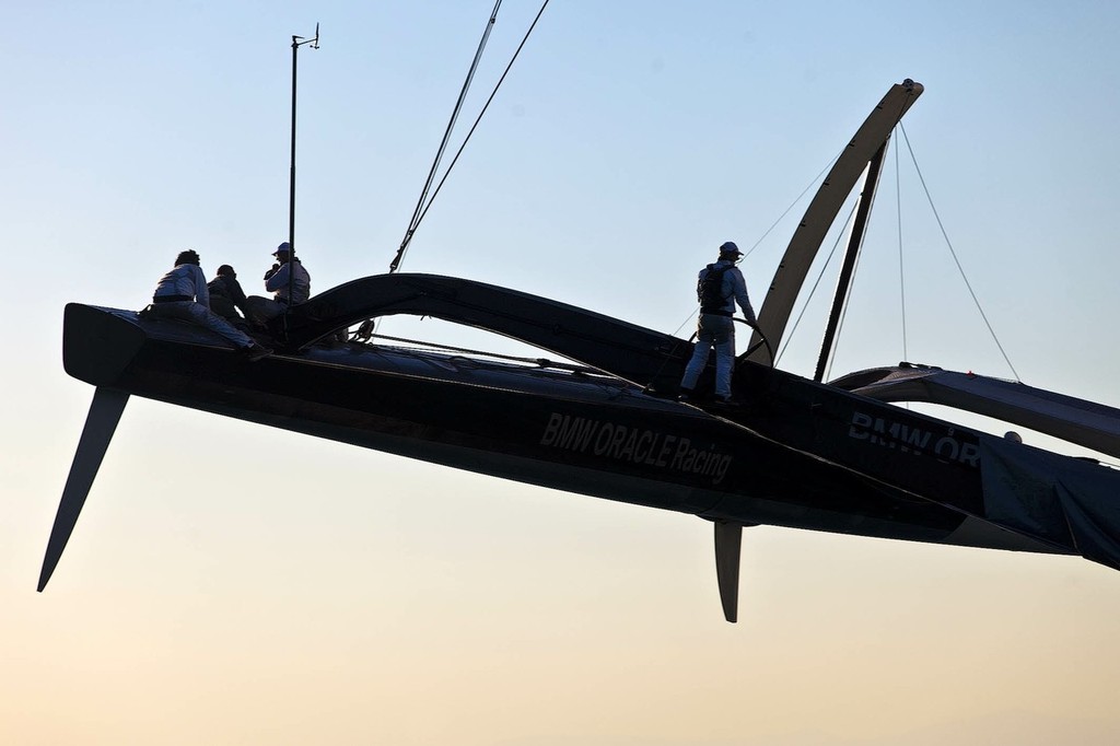 33rd America’s Cup - BMW ORACLE Racing -Training in Valencia © BMW Oracle Racing Photo Gilles Martin-Raget http://www.bmworacleracing.com