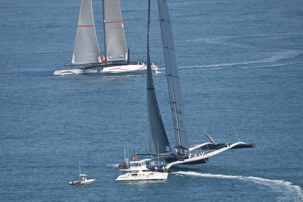 Race 1, 33rd America’s Cup, Valencia © BMW Oracle Racing Photo Gilles Martin-Raget http://www.bmworacleracing.com