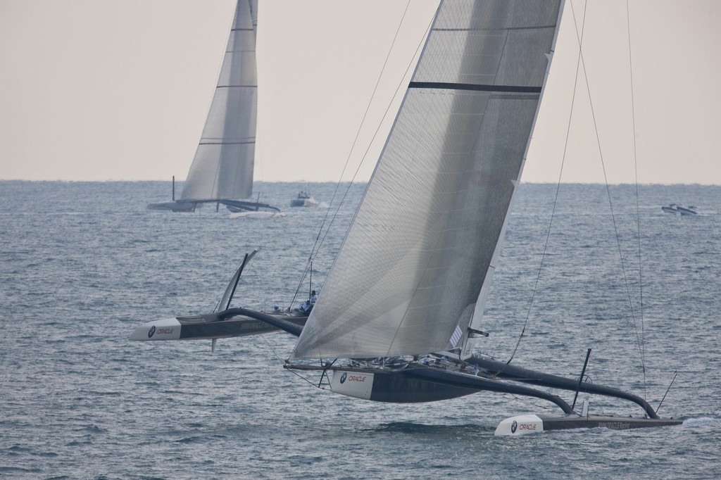 Race 1, 33rd America’’s Cup, Valencia © BMW Oracle Racing Photo Gilles Martin-Raget http://www.bmworacleracing.com