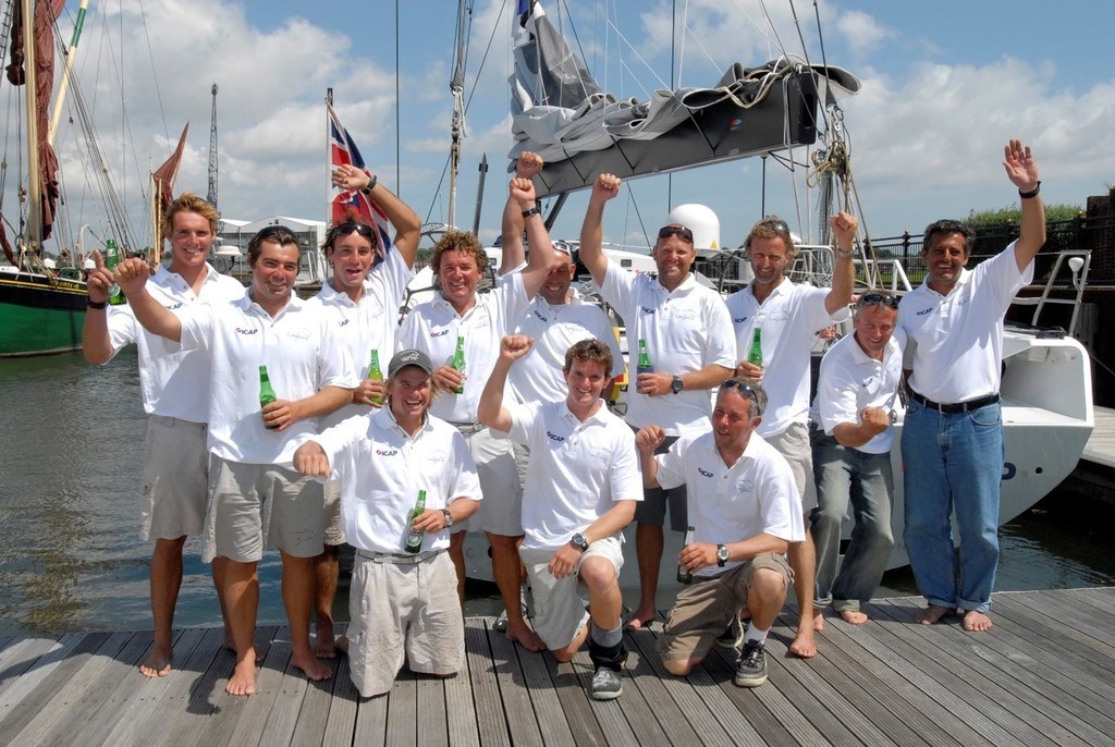 ICAP Leopard crew for Transatlantic record photo copyright  Rick Tomlinson http://www.rick-tomlinson.com taken at  and featuring the  class
