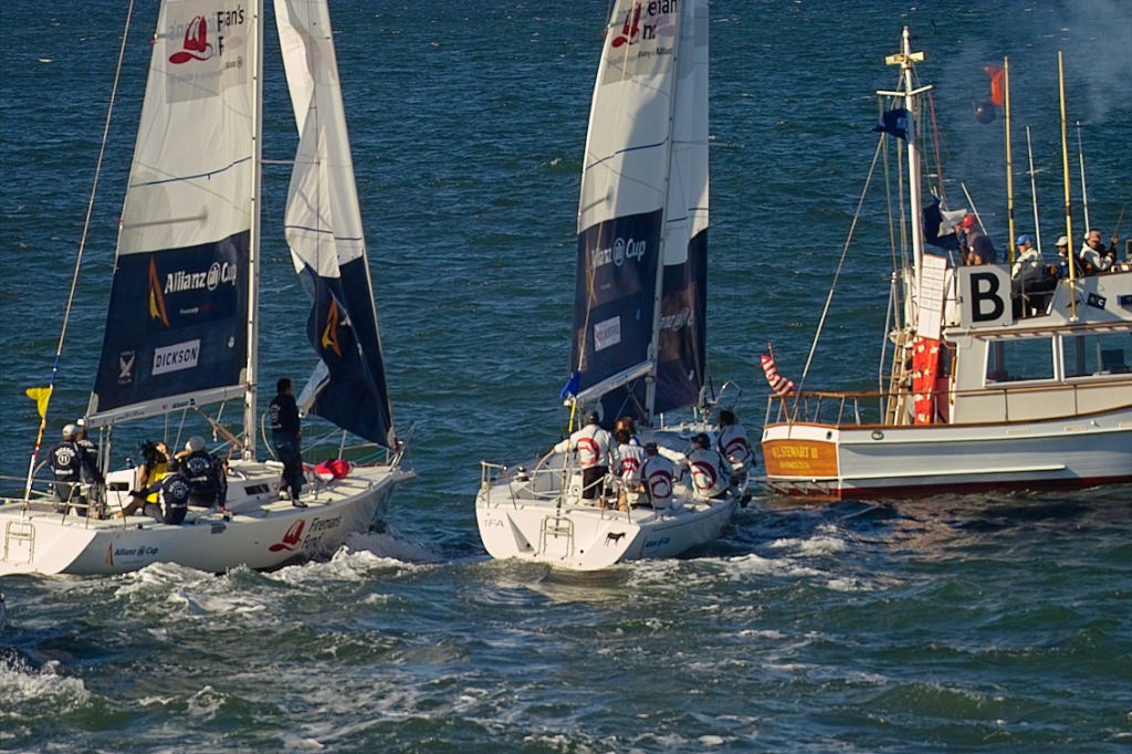 A bit of argy-bargy on the opening day of the Allianz Cup in San Francisco © Chuck Lantz http://www.ChuckLantz.com