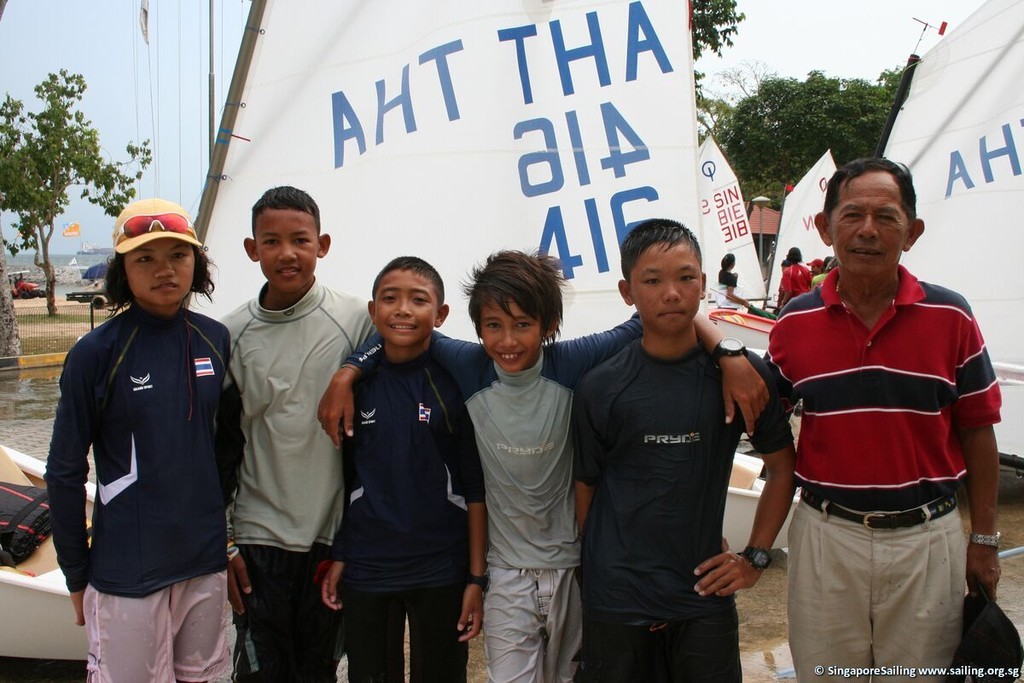 Thailand in second place, Singapore OptimistTeam Racing Champs 2009 <br />
 © SingaporeSailing