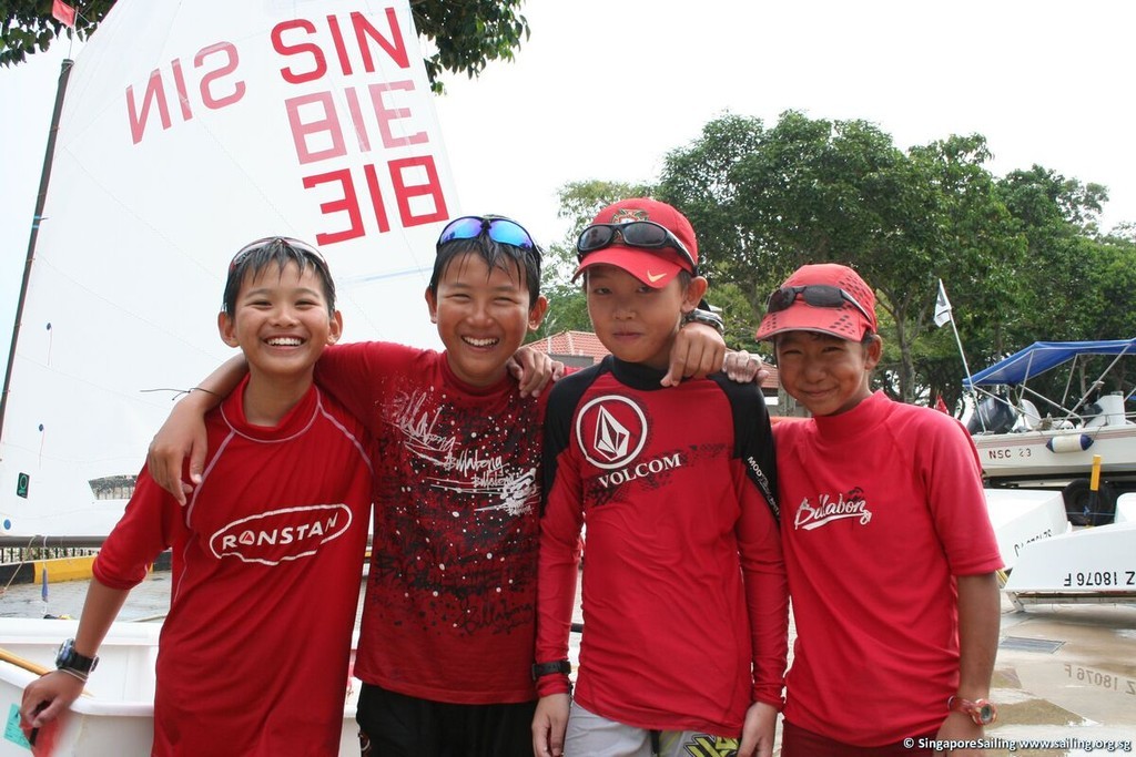 Third placed Singaporeans, Singapore Optimist Team Racing Champs 2009 © SingaporeSailing
