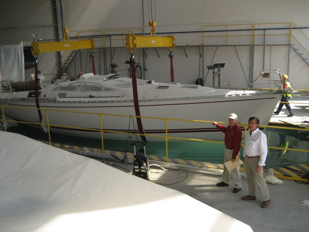 Bob and Geoff at the Delphia factory photo copyright Delphia Yachts . www.dephiayachts.com.au taken at  and featuring the  class