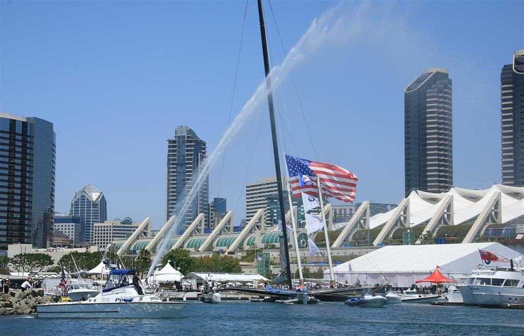 BOR90 docks out - BMW Oracle Special event photo copyright Darrall Slater taken at  and featuring the  class