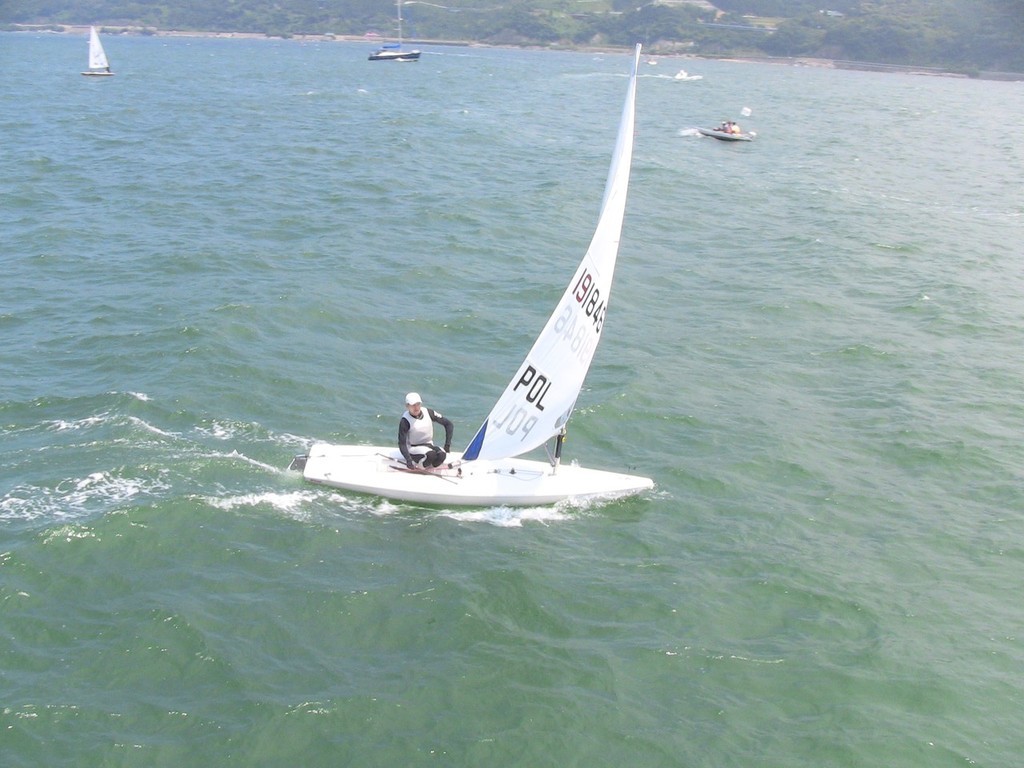 Marcin Rudawski of Poland, leader in Men’s fleet © SW