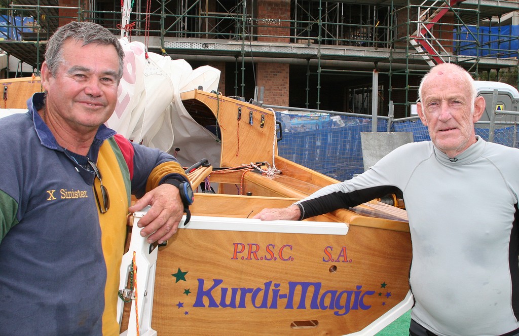 Kurdi-Magic team Alan Hall (right) and crew Neil Bilsborough, both former two time Hartley champions  - Hartley TS16 Australian Championships &copy; Crosbie Lorimer http://www.crosbielorimer.com