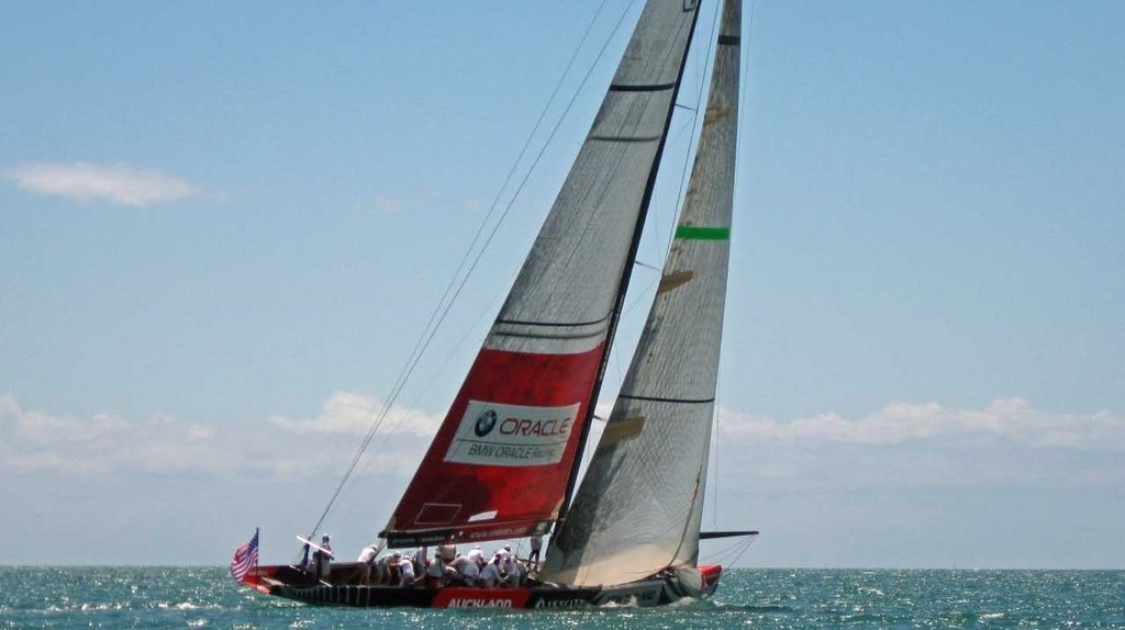 Getting settled down aboard BMW Oracle Racing © Murray de Lues