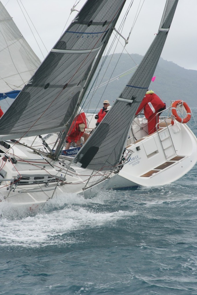 Close racing near White Rock photo copyright Sail-World.com /AUS http://www.sail-world.com taken at  and featuring the  class