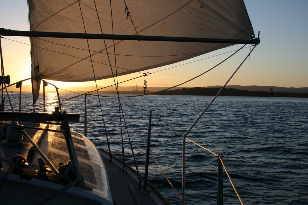 Lake Macquarie sunset photo copyright Helen Hopcroft taken at  and featuring the  class