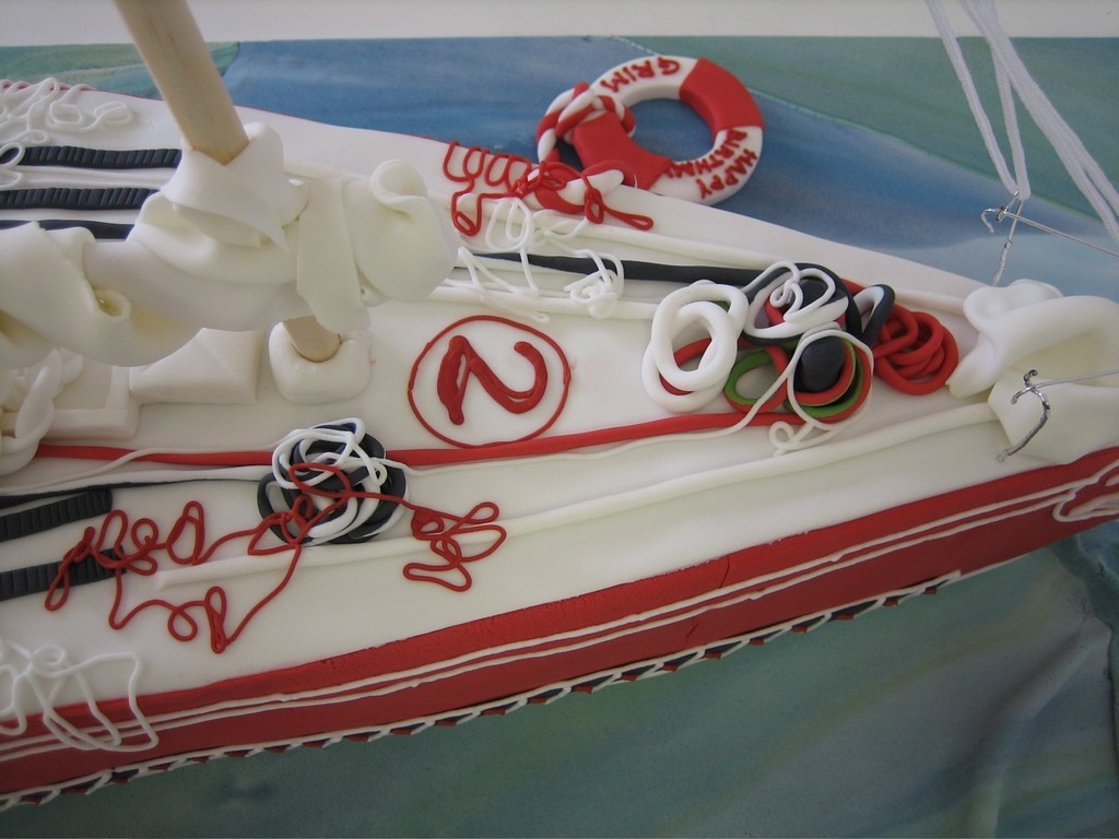 Steinlager II - her foredeck never looked like this! © Jenny Nicholls www.forheavenscake.co.nz