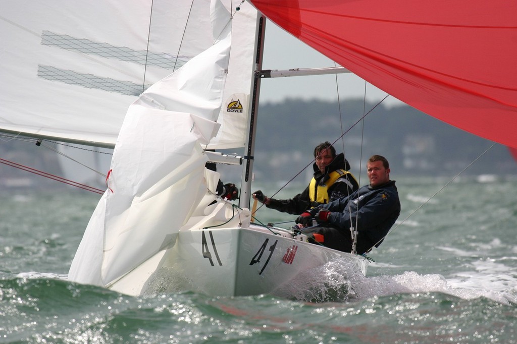 2007 Etchells World Championship, hosted by the Royal Corinthian Yacht Club, Cowes.  Day 3 - Hong Kong’s Mark Thornburrow © Fiona Brown http://www.fionabrown.com