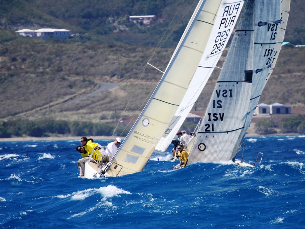 Sun Bum II, Magnificent 7 and Good/Bad/Ugly in tight Crucian competition - St. Croix Yacht Club Hospice Regatta photo copyright Rob Jones taken at  and featuring the  class
