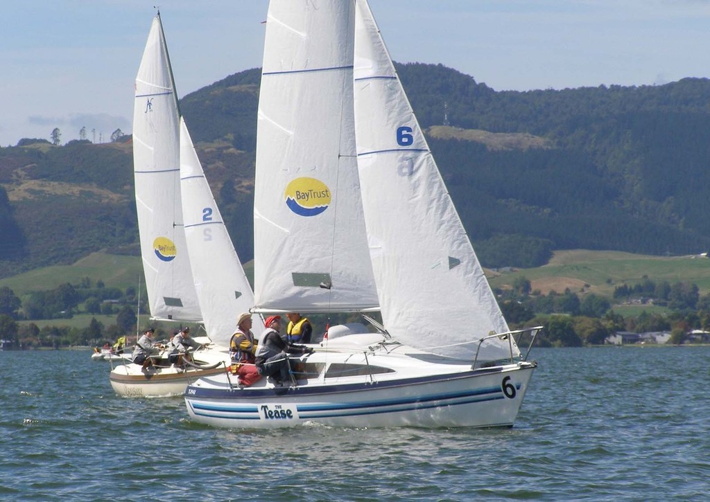 ITA and NZL in the B1 racing on Day 3 of the 2009 IFDS Blind World Sailing Championships, Rotorua © David Staley - copyright