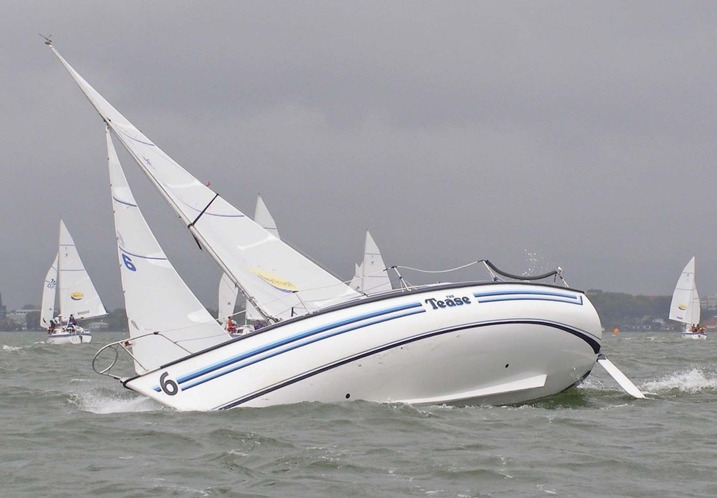 Japan broaches in the B1 event of the Day 2 IFDS World Blind Sailing Championships, Rotorua © David Staley - copyright
