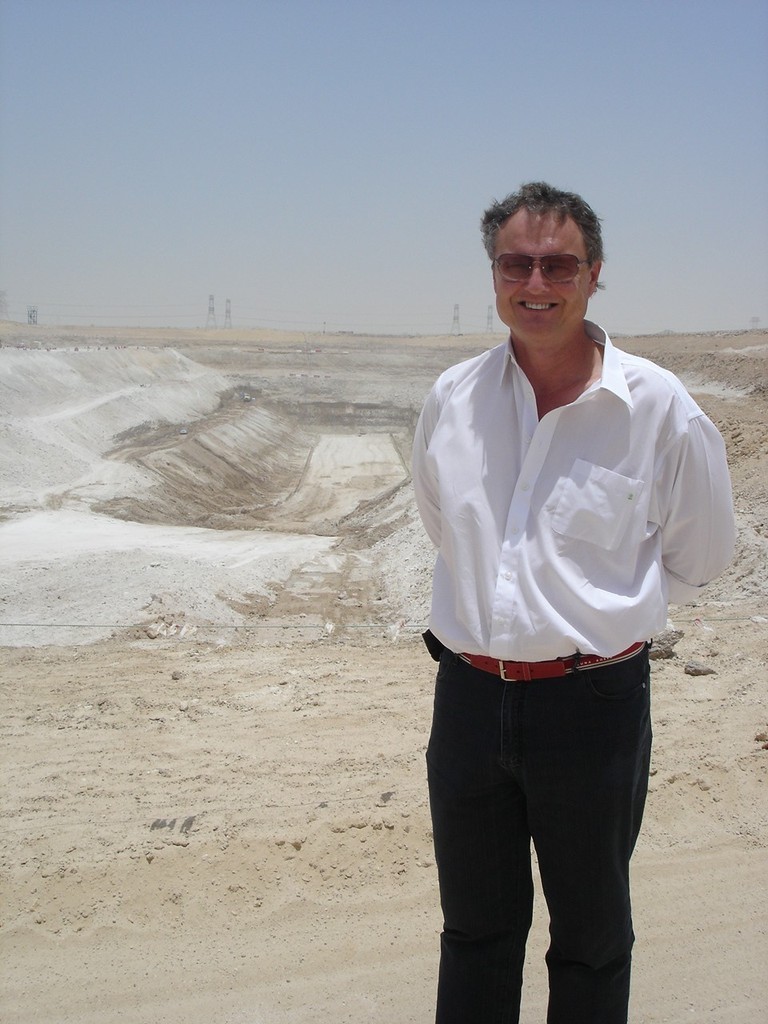 Goddard on site at the Arabian Canal. © MIAA
