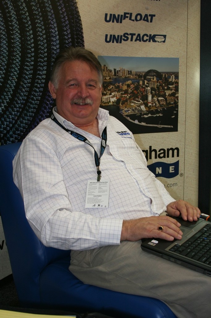 John Spragg from Bellingham enjoys the atmosphere of SIBS. photo copyright Jeni Bone taken at  and featuring the  class