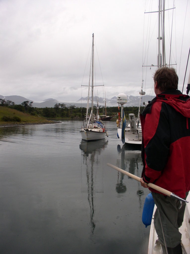 Jonathan Selby welcomes Donna into the Puerto Williams Yacht Club photo copyright Jonathan Selby taken at  and featuring the  class