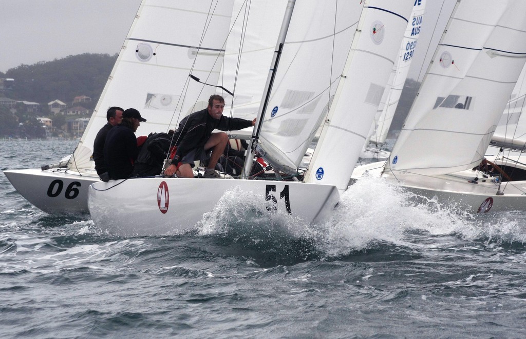 Kirwan Robb and crew in action (Bow 51 Pedro 11) - Murphy & Nye 2010 Etchells Australian Championship  
 photo copyright Sail-World.com /AUS http://www.sail-world.com taken at  and featuring the  class