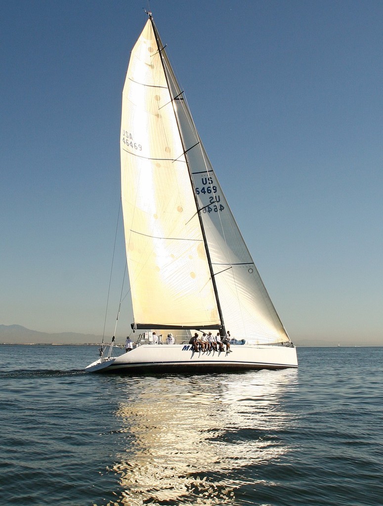 Doug Baker’s Andrews 80, Magnitude 80 leads the fleet out of Long Beach Harbor and toward Cabo San Lucas and possibly an new race record.  - 2008 Long Beach to Cabo San Lucas International Yacht Race  © Rick Roberts 