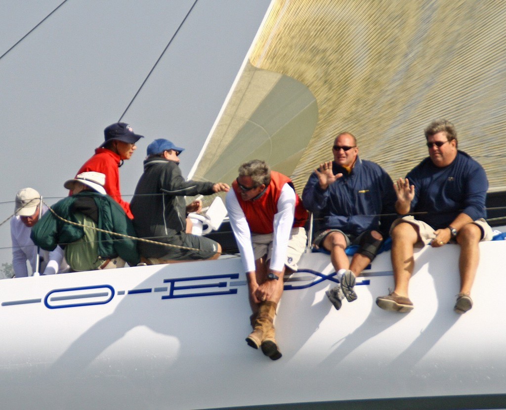 Long Beach Yacht Club vice commodore Bobby Frazier (r) onboard Peter Tong's OEX - 2007 Long Beach to Cabo San Lucas International Yacht Race photo copyright Rick Roberts  taken at  and featuring the  class