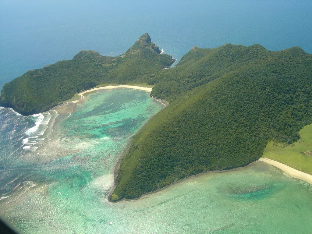 Aerial view of the island - Hempel Gosford to Lord Howe race photo copyright Sean Kelly http://www.gosfordsailingclub.com.au taken at  and featuring the  class