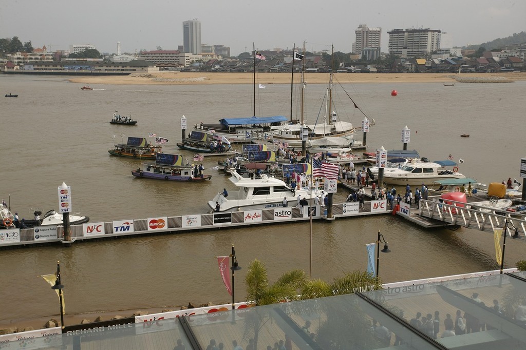 The Monsoon Cup arrives at the Monsoon Cup by sea, courtesy of the Royal Malaysian Navy. Monsoon Cup 2007 © Guy Nowell http://www.guynowell.com