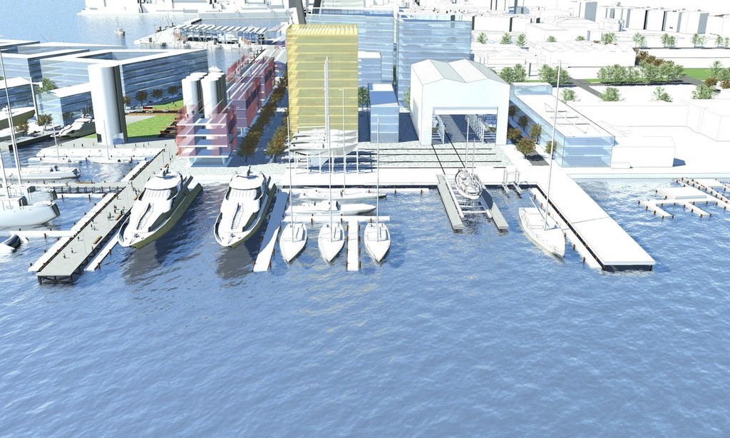 Artist&rsquo;s impression - superyacht fitout and lift area photo copyright SW taken at  and featuring the  class