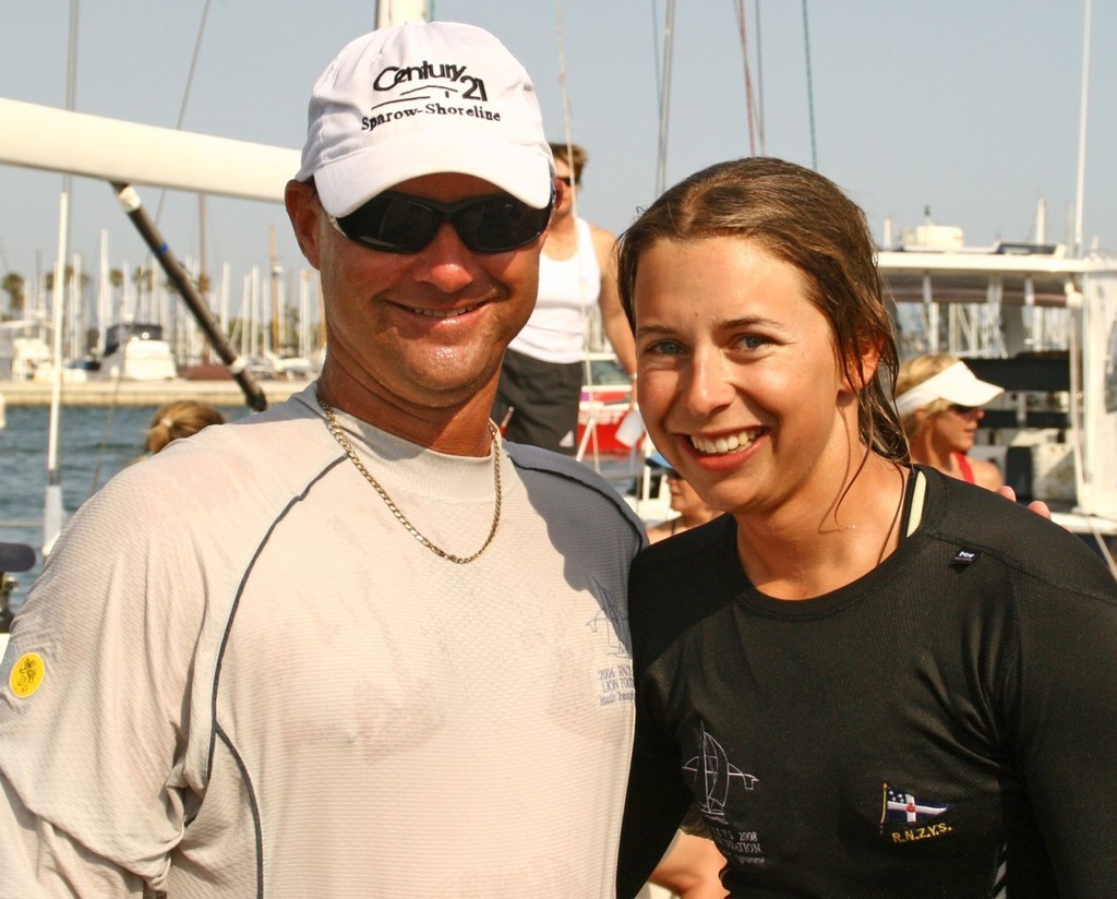 Finishing third in the 2008 Mayor's Cup, Samantha Osborne gives much of her credit for their success to coach and Congressional Cup veteran Scotty Dickson. - 2008 Mayor's Cup photo copyright Rick Roberts  taken at  and featuring the  class
