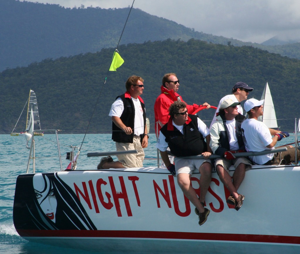 Meridien Marinas CEO Russell McCart driving his Farr 40 Night Nurse. photo copyright Sail-World.com /AUS http://www.sail-world.com taken at  and featuring the  class