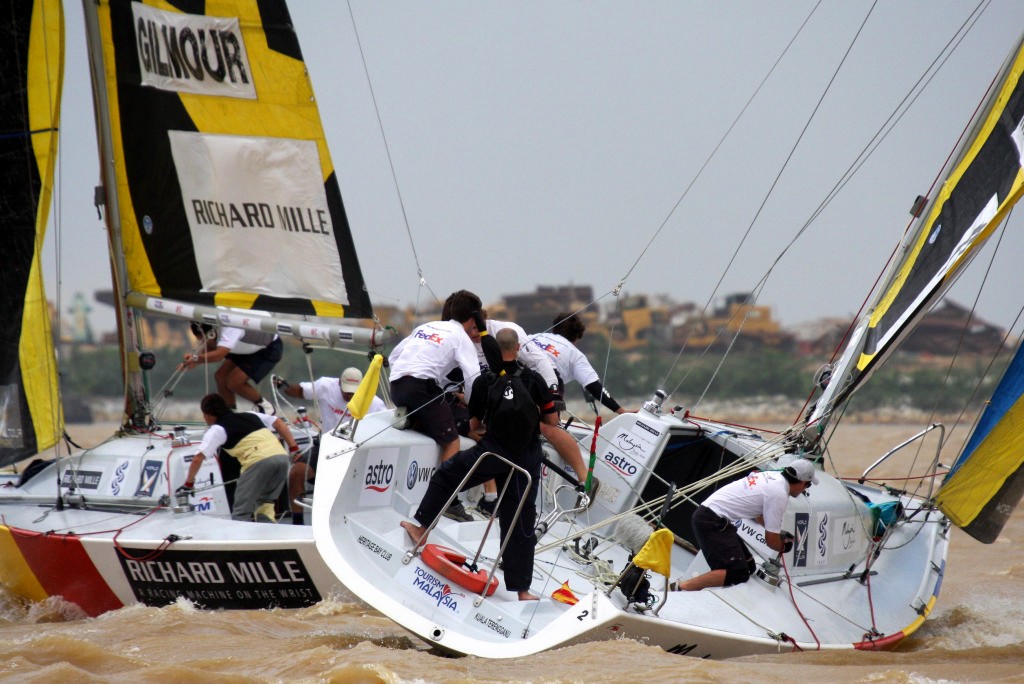 Minoprio chasing Gilmour. Final Day 5 Monsoon Cup 2008 photo copyright Sail-World.com /AUS http://www.sail-world.com taken at  and featuring the  class