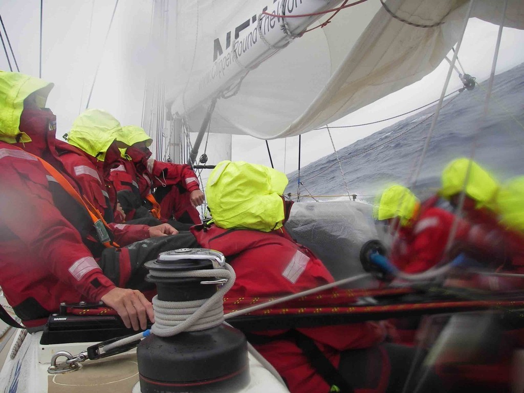 New York weathers the storm past Taiwan  - Clipper 07-08 © Clipper Ventures PLC . http://www.clipperroundtheworld.com
