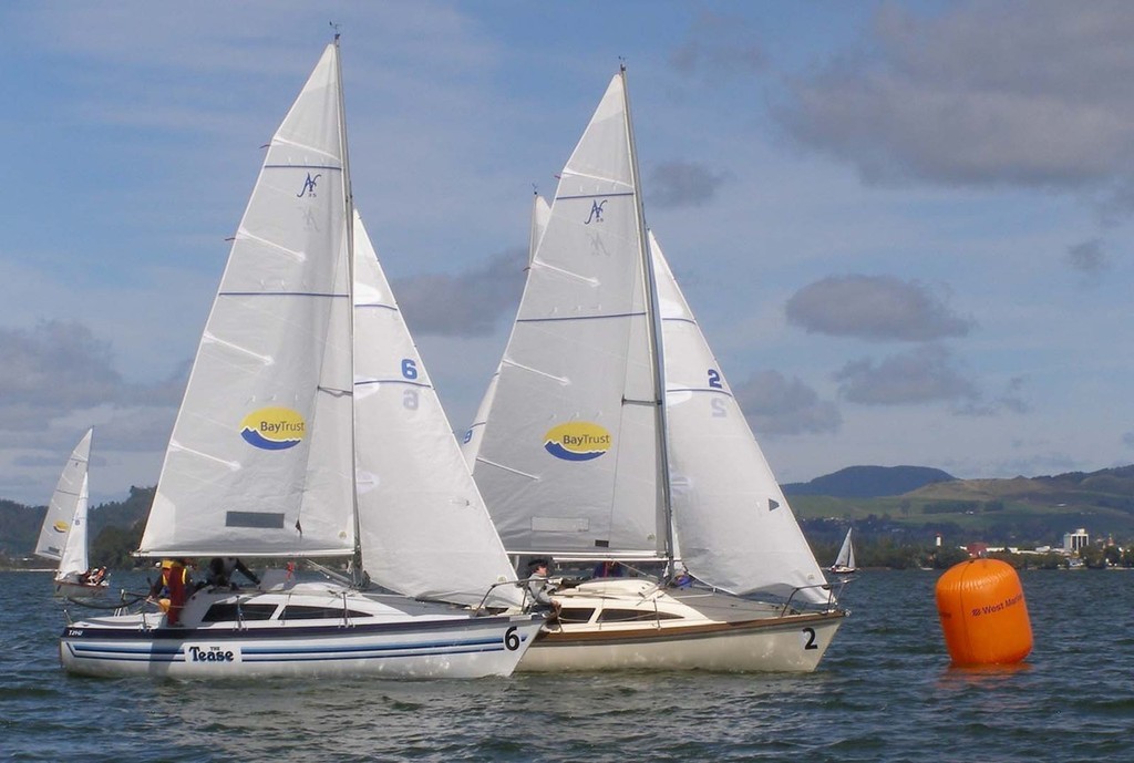 NZL has room on ITA in the B1 racing on Day 3 of the 2009 IFDS Blind World Sailing Championships, Rotorua photo copyright David Staley - copyright taken at  and featuring the  class
