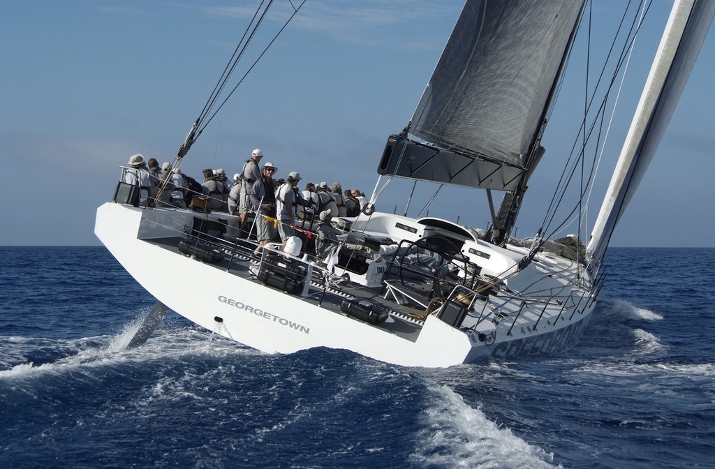 June 2008 - Hauling ass! -The powerful stern ections of the supermaxi Speedboat as she approaches the finish of the Newport Bermuda Race © PPL Media http://www.pplmedia.com