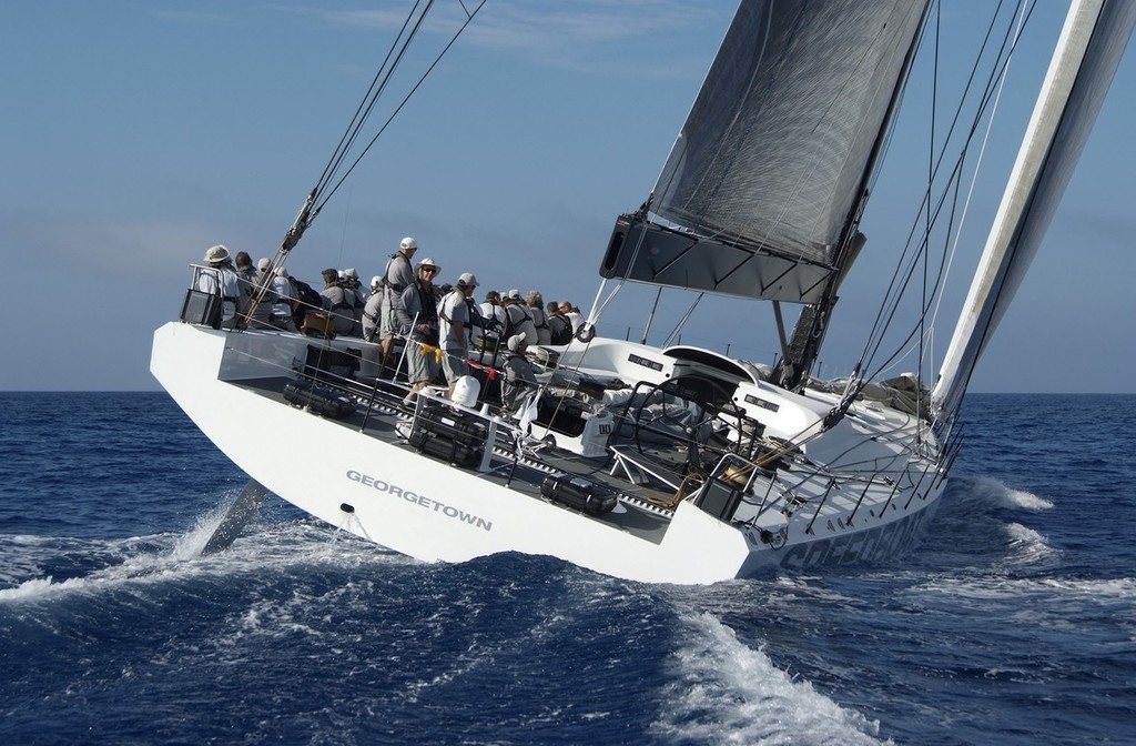 June 2008 - Hauling ass! -The powerful stern ections of the supermaxi Speedboat as she approaches the finish of the Newport Bermuda Race photo copyright PPL Media http://www.pplmedia.com taken at  and featuring the  class