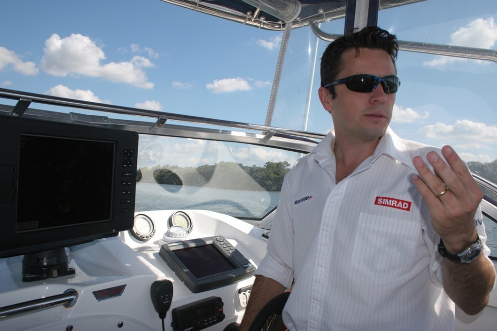 Ken explains in simple terms the innovations and their benefits to boaties. photo copyright Jeni Bone taken at  and featuring the  class