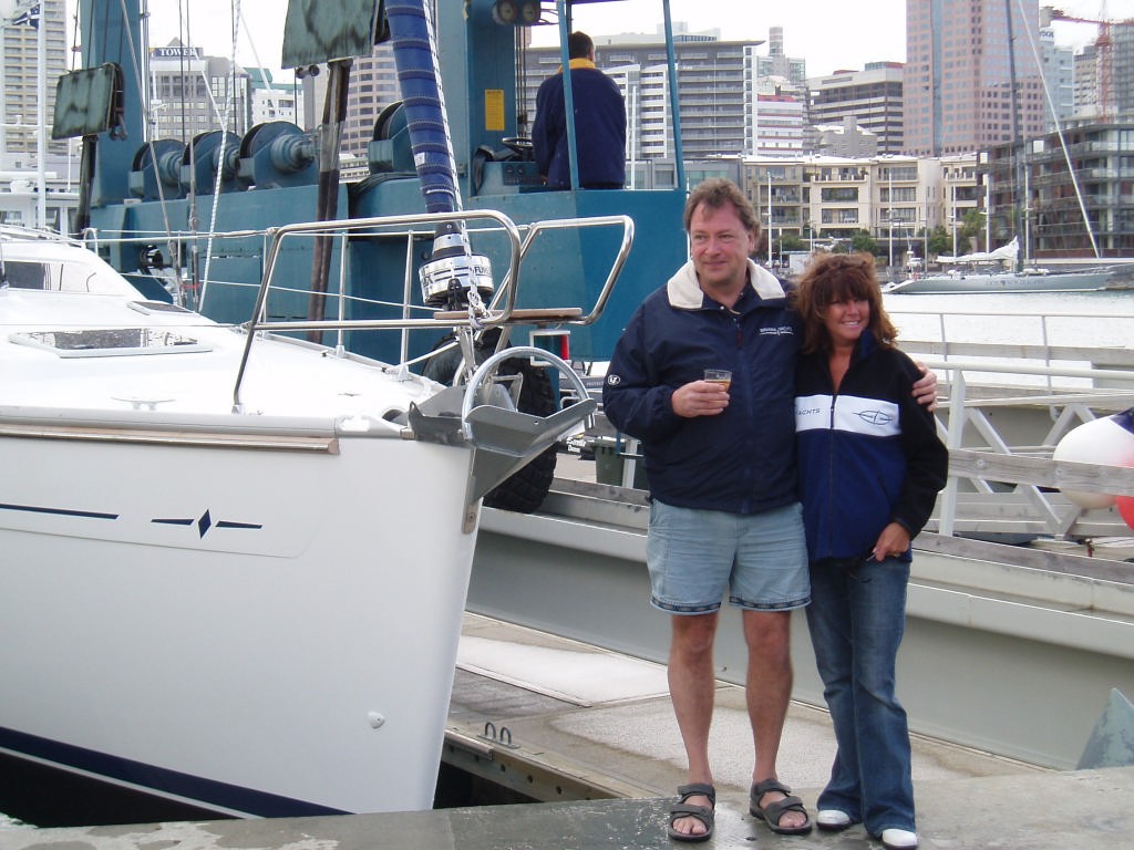 Bavaria 44 Vision ``Claymoore`` launch - Neil Stanley and Alison Verazoni photo copyright International Marine Brokers New Zealand www.internationalmarine.co.nz taken at  and featuring the  class