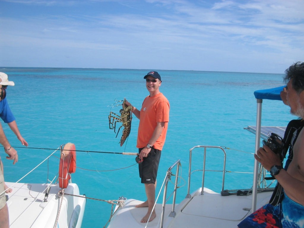 What a catch! the marine life in new Caledonia is plentiful. photo copyright Charter World http://www.charterworld.com.au taken at  and featuring the  class