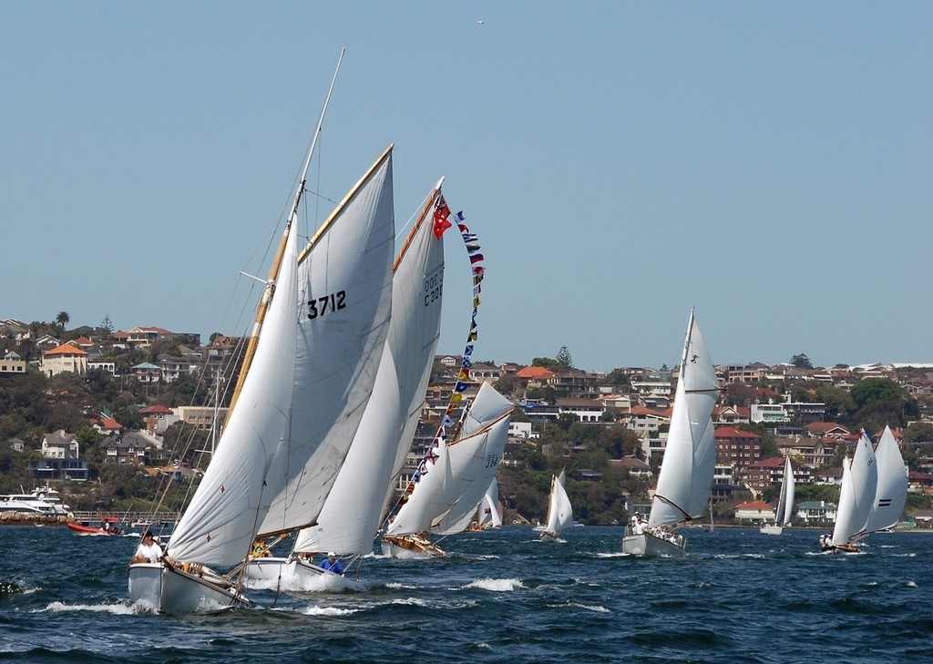 The fleet in Gaffers Day 2008 enjoying a warm summer’s breeeze on Sydney Harbour - Sydney Amateur Sailing Club Gaffers Day 2008 © John Jeremy http://www.sasc.com.au