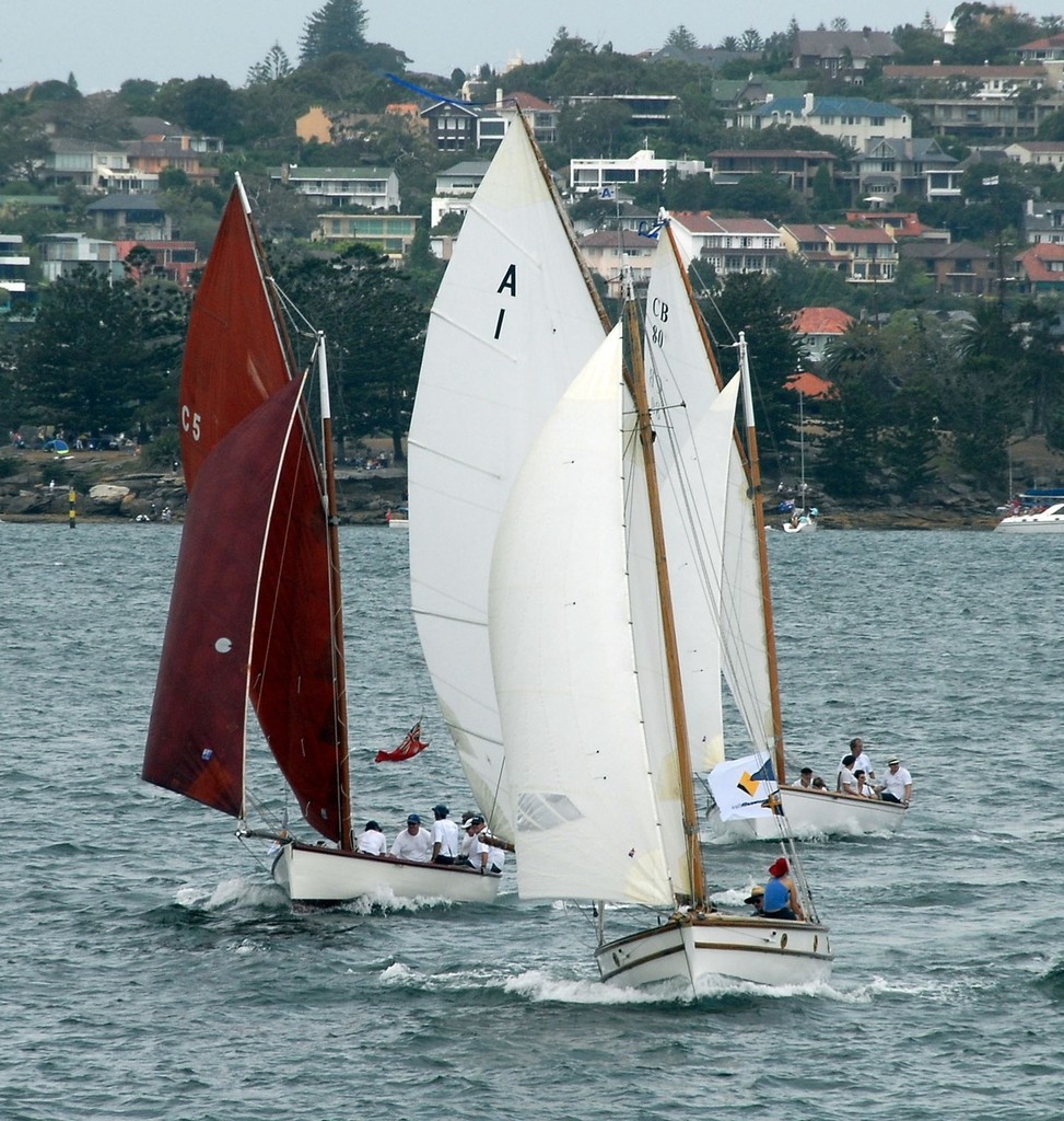 Australia Day Regatta - Tio Hia, Ranger and Sylvia at the finish photo copyright John Jeremy http://www.sasc.com.au taken at  and featuring the  class