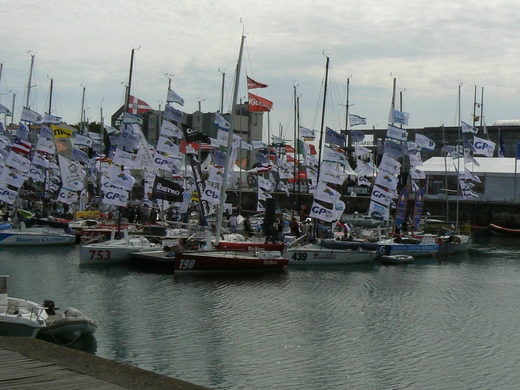 Preparations for the start on the MiniTransAt at la Rochelle © Pierre Alain Varreon